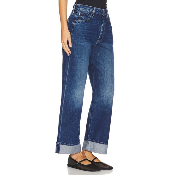 MOTHER Lil Spitfire Nerdy Cuff Jeans 26 Did You Bring Me Anything High Rise USA - Picture 7 of 16